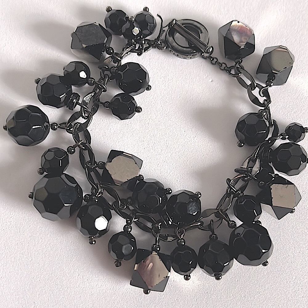 Carolee Jet Glass Cha Cha Bracelet
